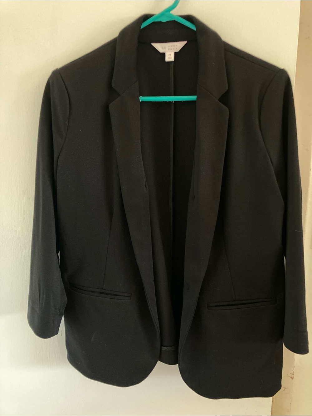 LC Lauren Conrad Black Open-Front Blazer